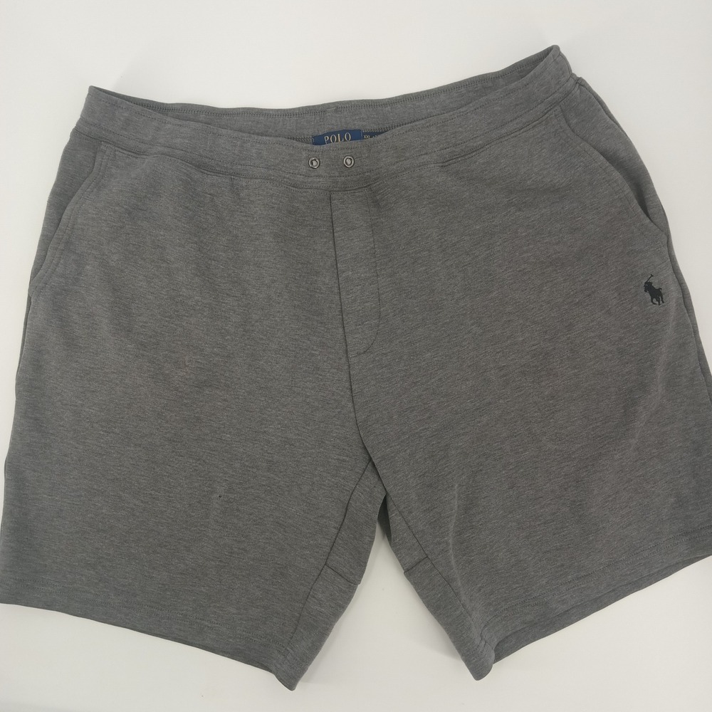 Polo Ralph Lauren Mens XXL Gray  Double Knit Sweat Shorts Embroidered Pony Logo